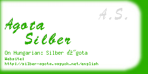 agota silber business card
